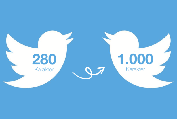 Twitter 1000 karakter oluyor