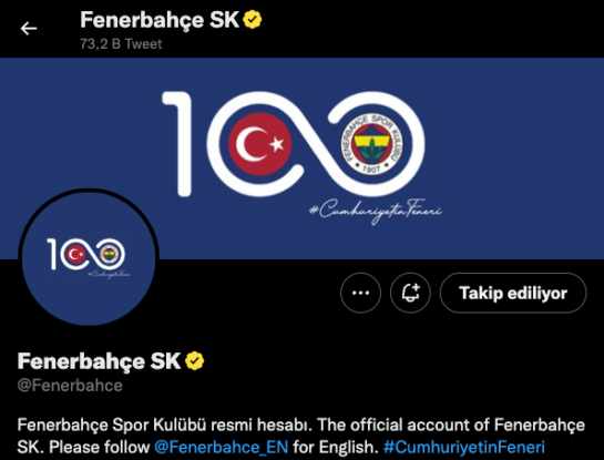 Fenerbahçe Twitter Blue