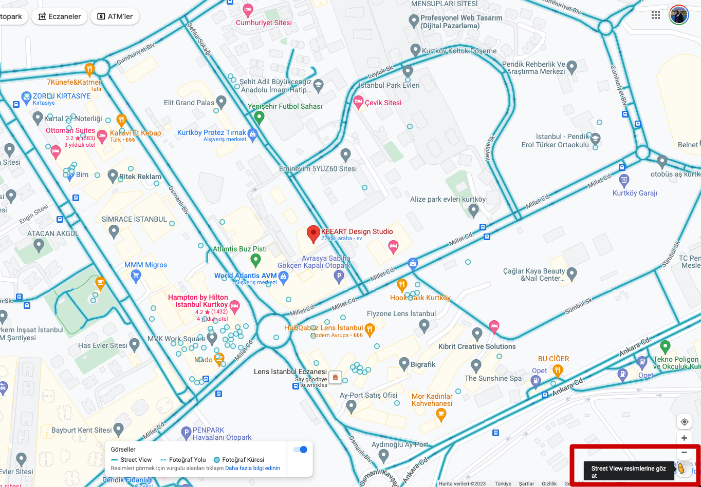 google sokak görünümü web