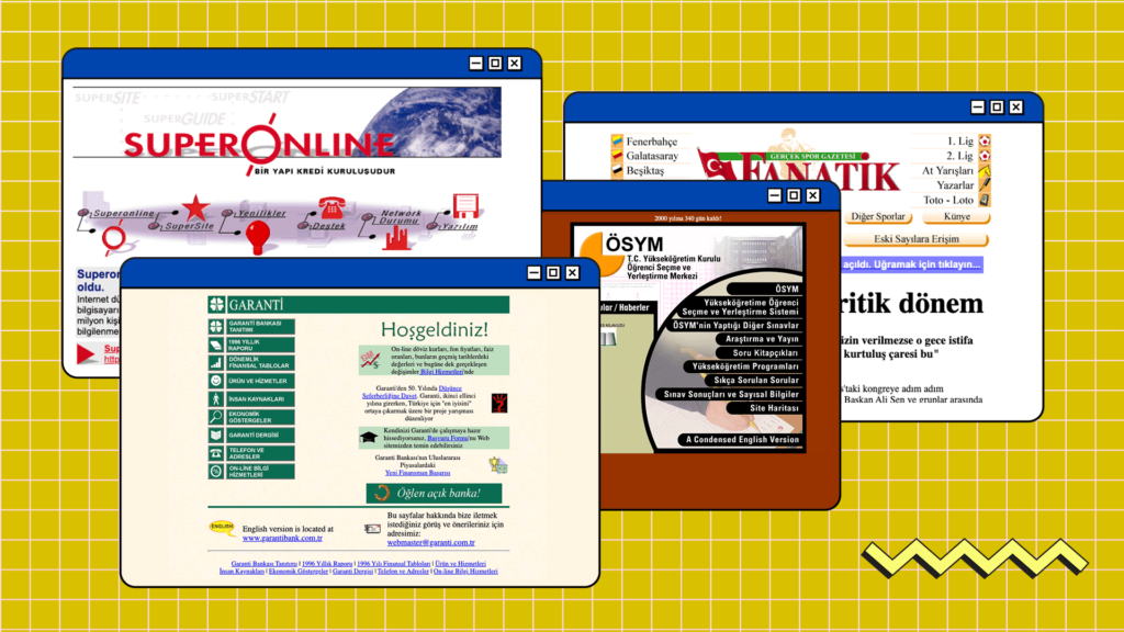 90'lar türkiyedeki ilk web siteleri