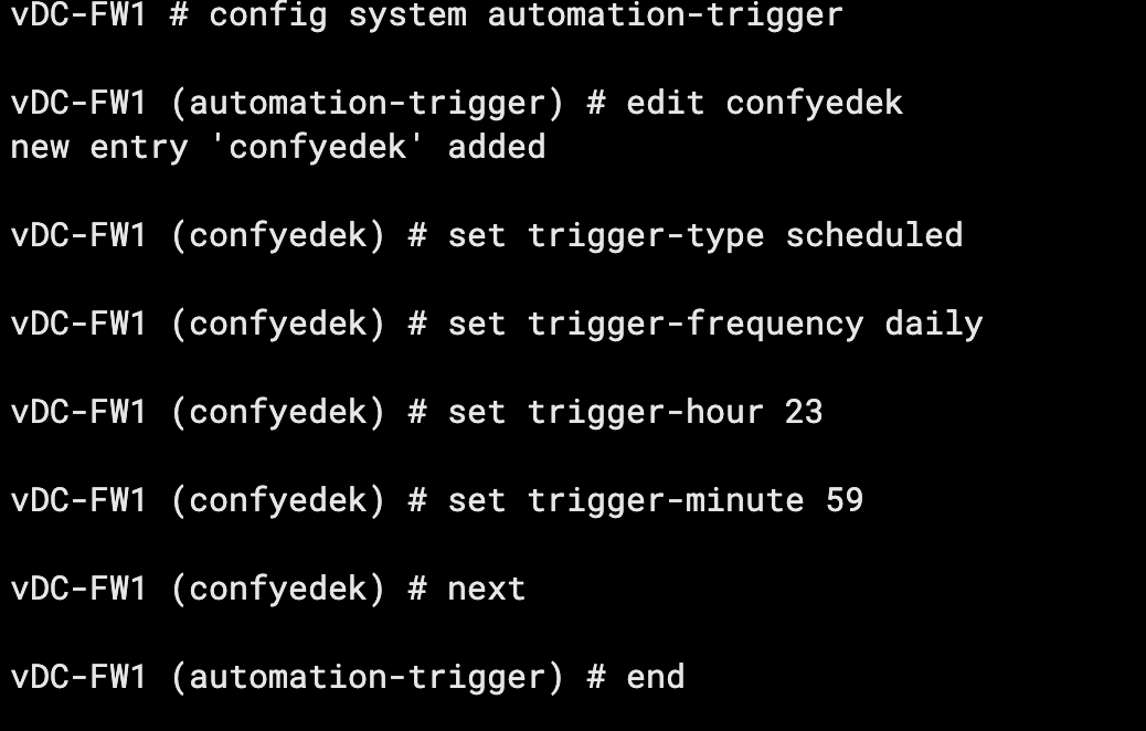 fortigate CLI ve ftp backup