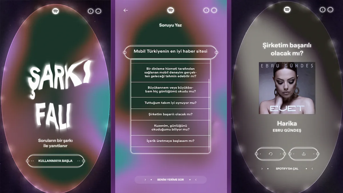Spotify'dan şarkı falı özelliği