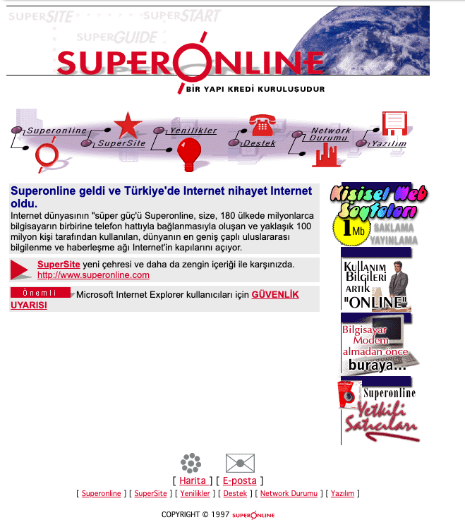 90'lar web superonline