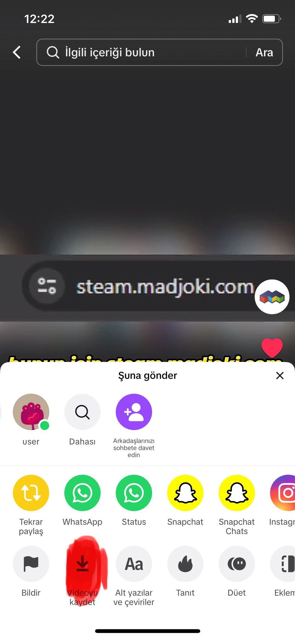 tiktok videoları indirme