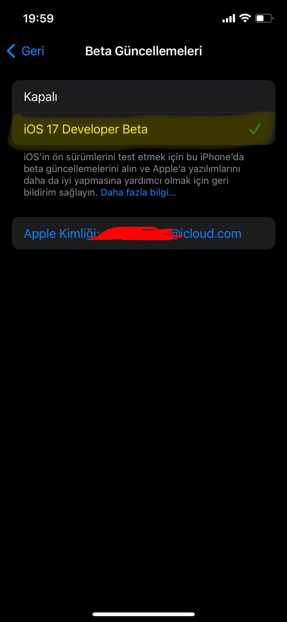 apple beta sürümü