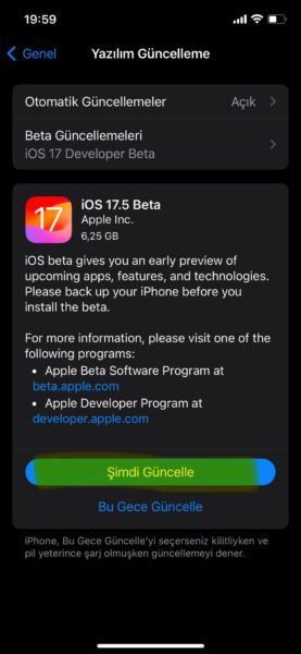 apple beta sürümü