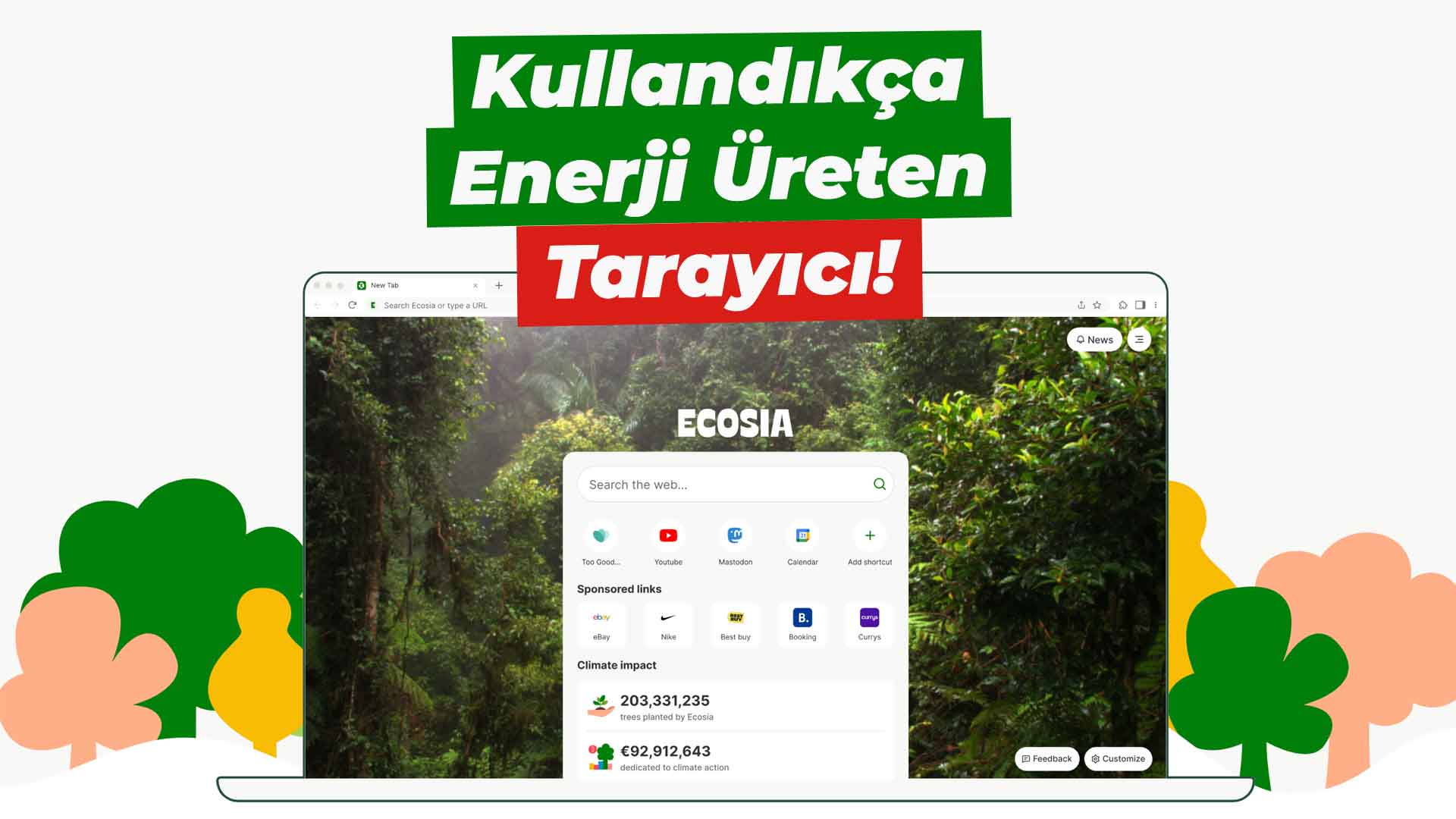 kullandikca enerji tuketen tarayici ecosia browser