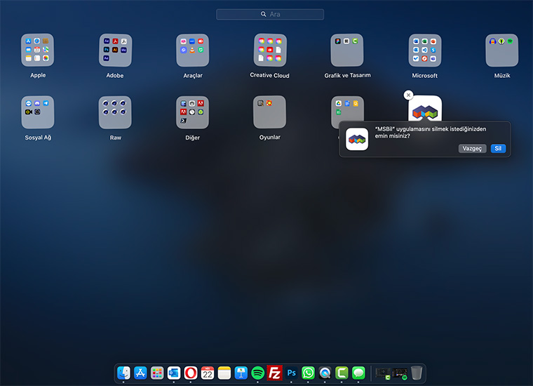 mac uygulama silme nasıl yapılır