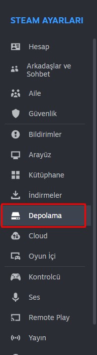 Steam üzerinde oyunu bir diskten diğerine taşıma