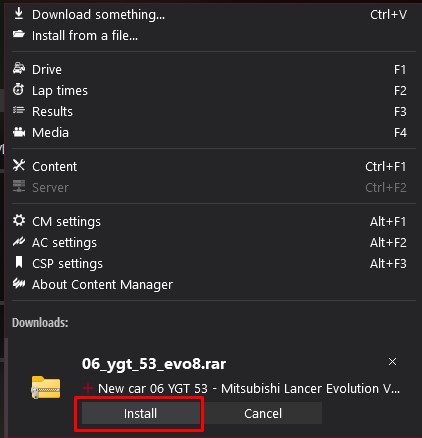 Assetto Corsa'da mod yükleme nasıl yapılır content manager