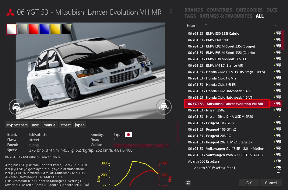 Assetto Corsa'da mod yükleme nasıl yapılır content manager