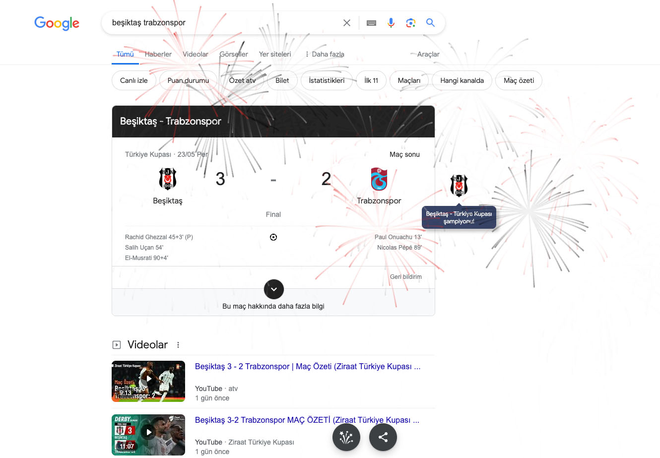 beşiktaş google animasyon kutlama