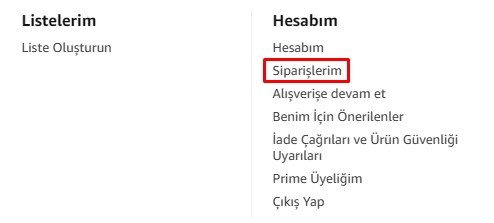 Amazon sipariş arşivleme nasıl yapılır?