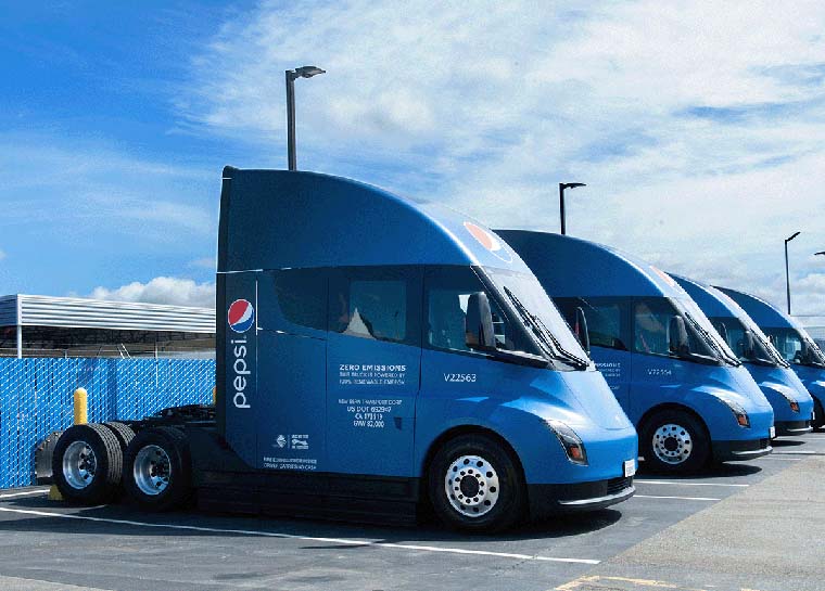 tesla semi özellikleri pepsi