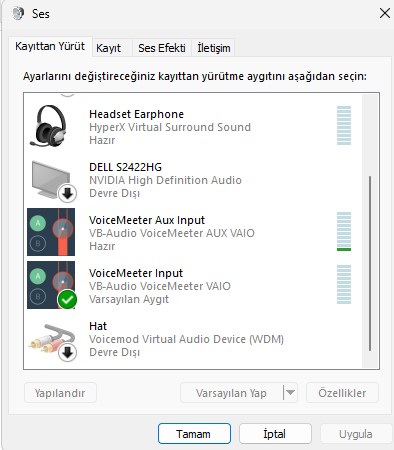 VoiceMeeter Spotify ayarı nasıl yapılır?