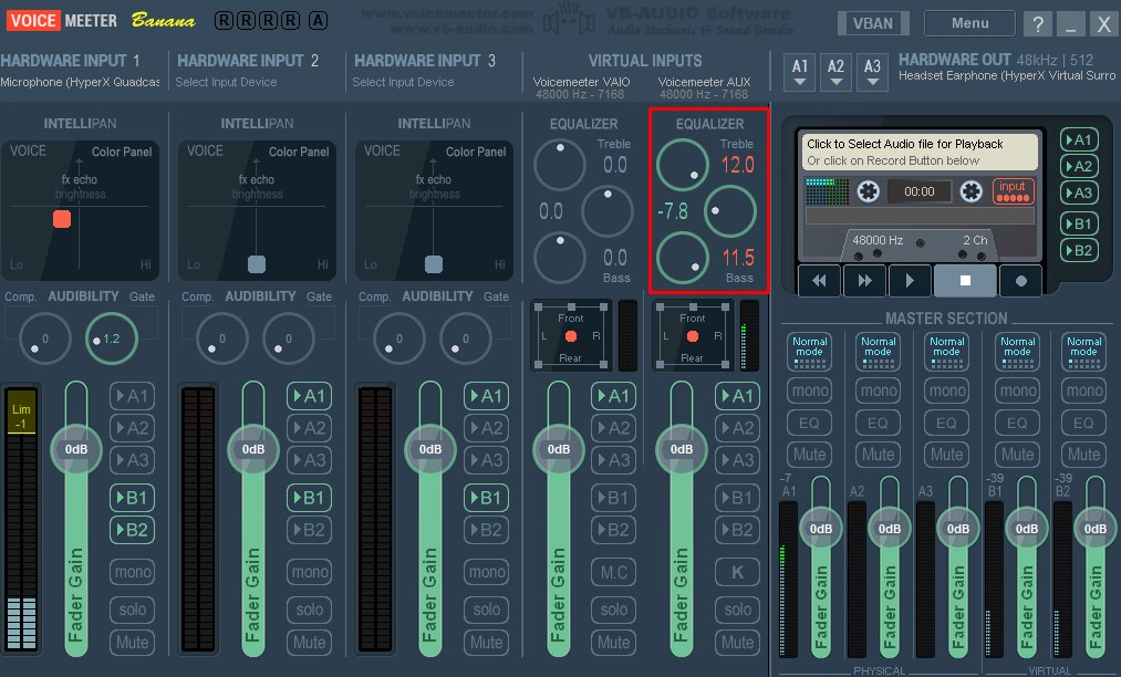 VoiceMeeter Equalizer ayarı nasıl yapılır?