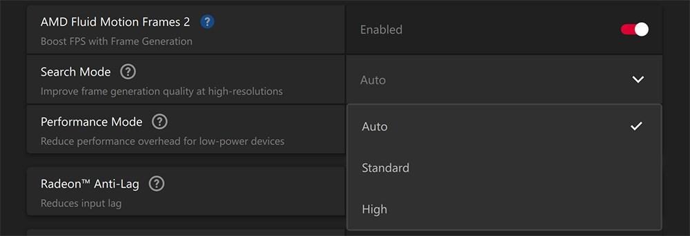 AMD Fluid Motion Frames 2 detayları