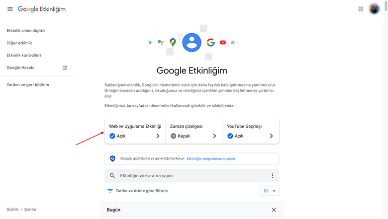 Google arama geçmişi nasıl silinir?