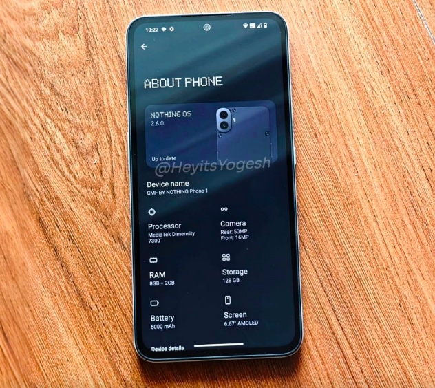 Nothing CMF Phone 1 Modelinin özellikleri belli oldu!