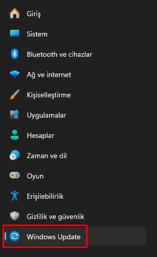 Windows güncelleme nasıl yapılır?