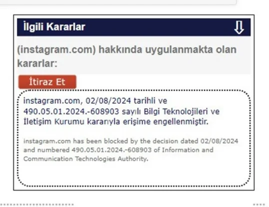 Instagram'a erişim engeli getirildi