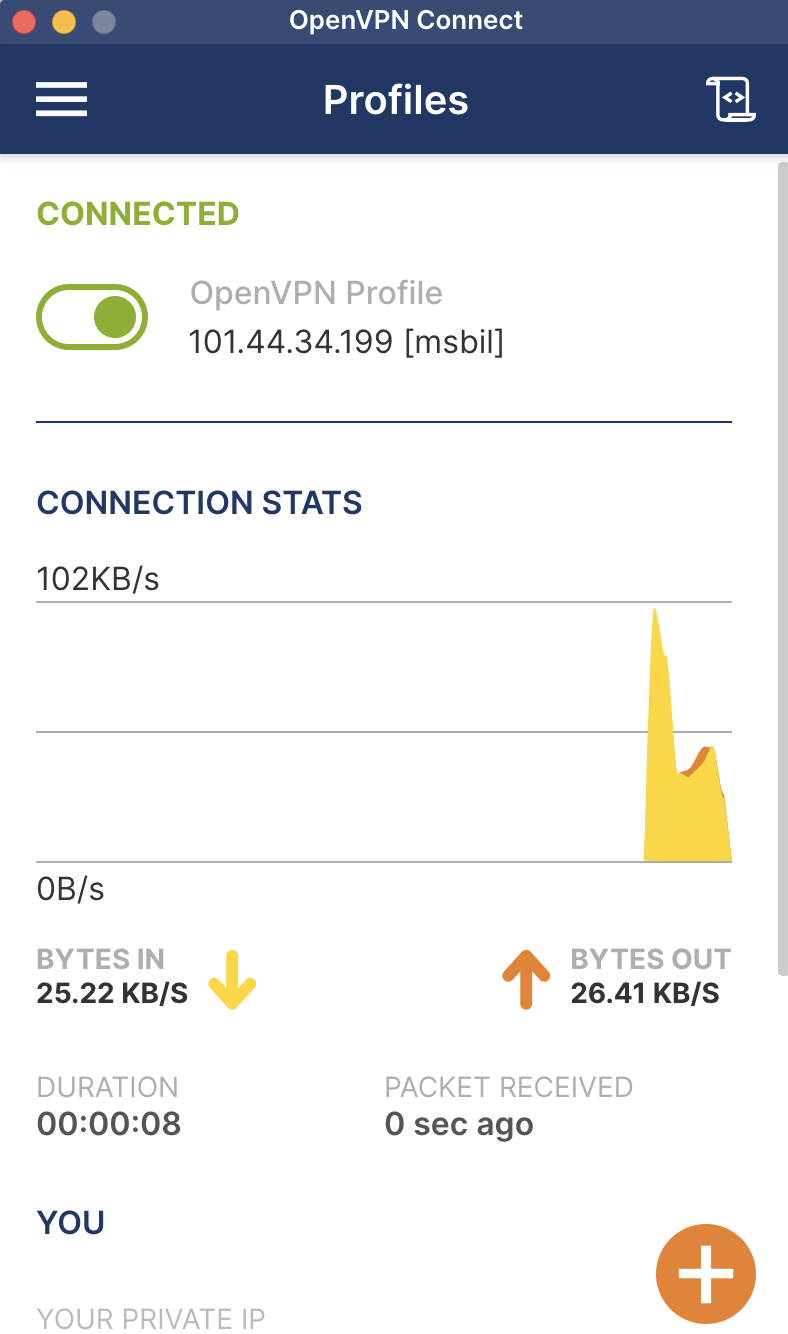 openvpn connected