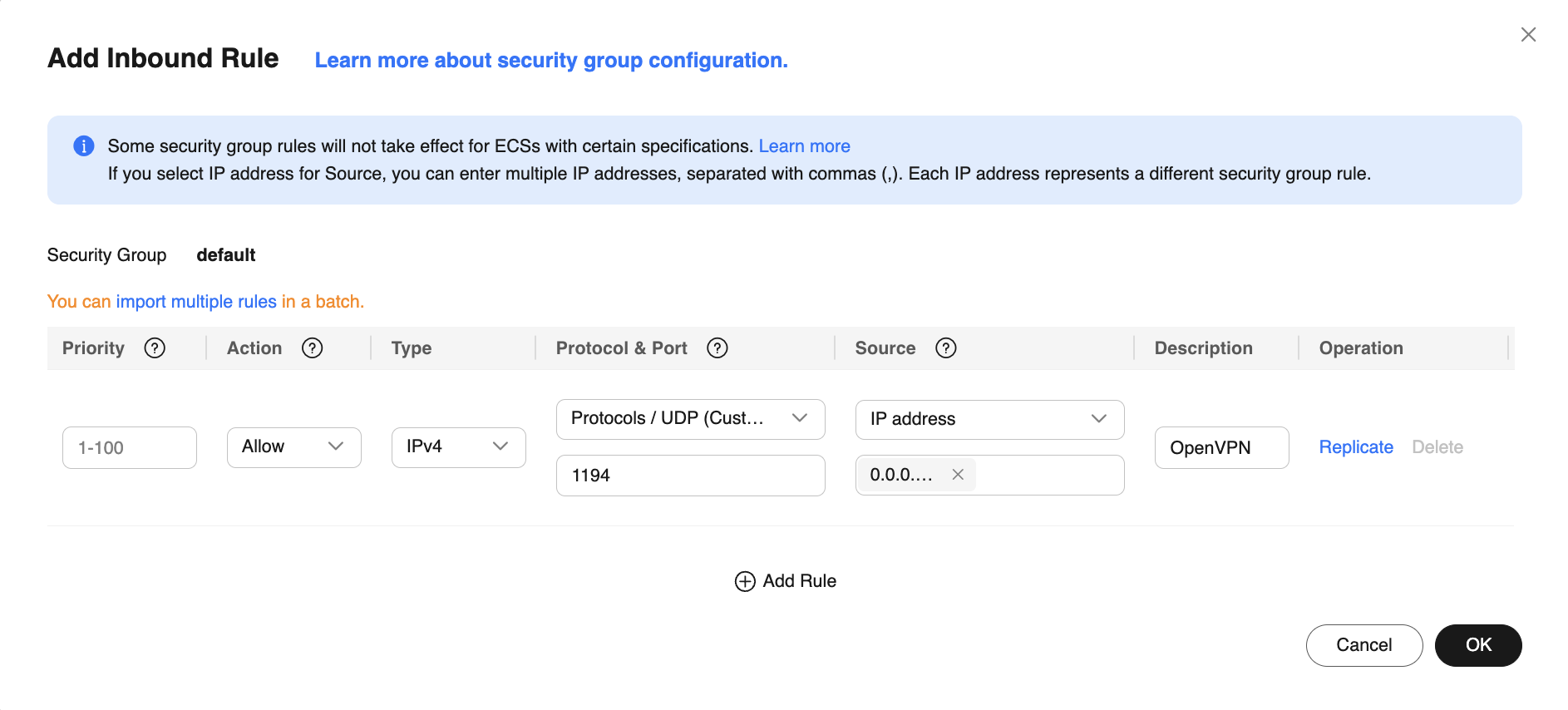 openvpn sg