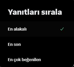 X yanıt filtreleme 2