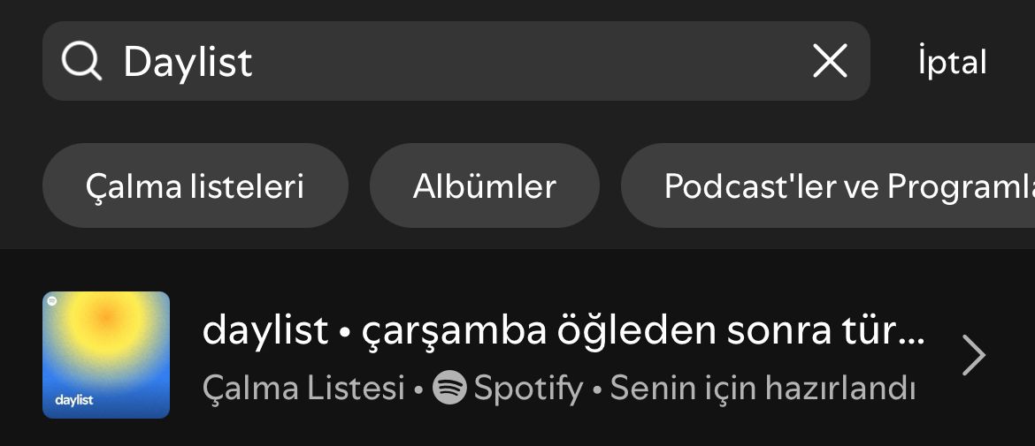 spotify daylist ozelligi 2