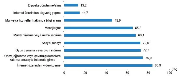 TÜİK, çocuklarda bilişim teknolojileri kullanım araştırması yaptı