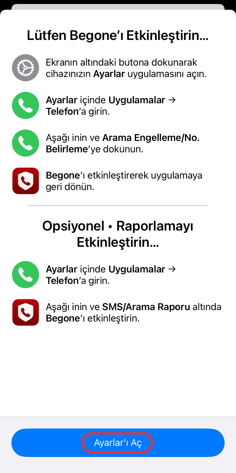 Begone: Spam Arama Engelleyici nedir?