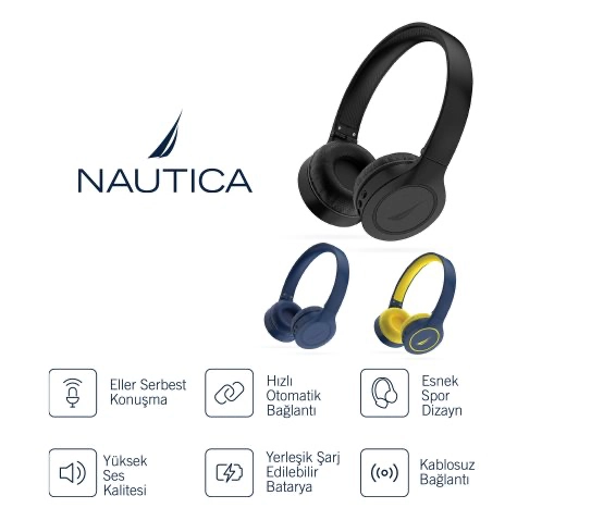 Bim, Nautica H120 Kablosuz Kulak Üstü Kulaklık satıyor