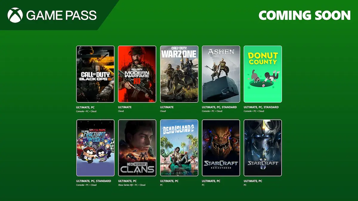 Xbox Game Pass: Ekim 2024'ün ikinci yarısında eklenecek oyunlar