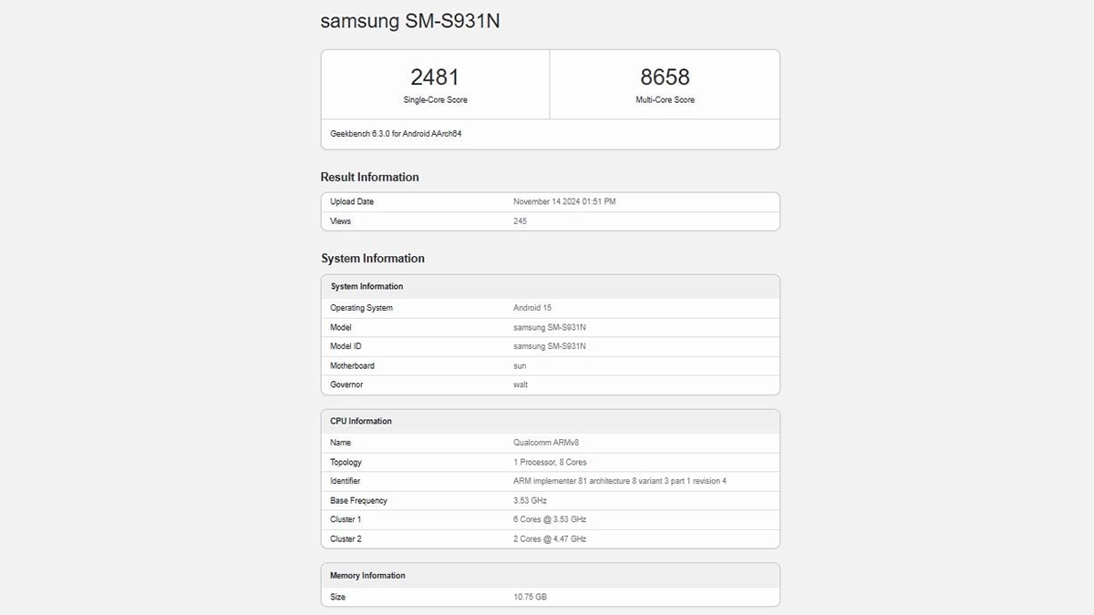 Samsung Galaxy S25'in performans testleri yapıldı