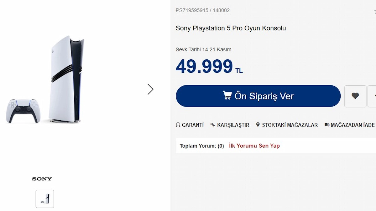 PlayStation 5 Pro satışa çıktı: 50 Bin TL!