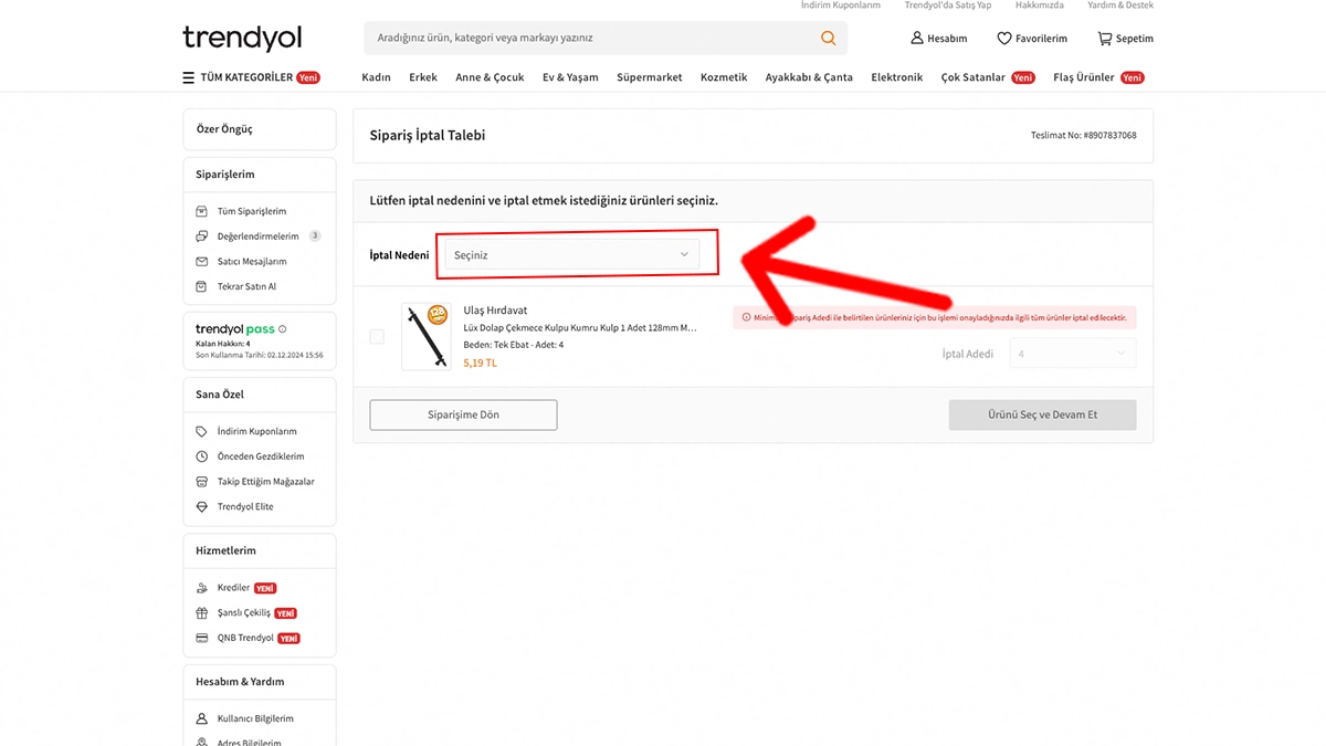 Trendyol sipariş iptali nasıl yapılır - 2024