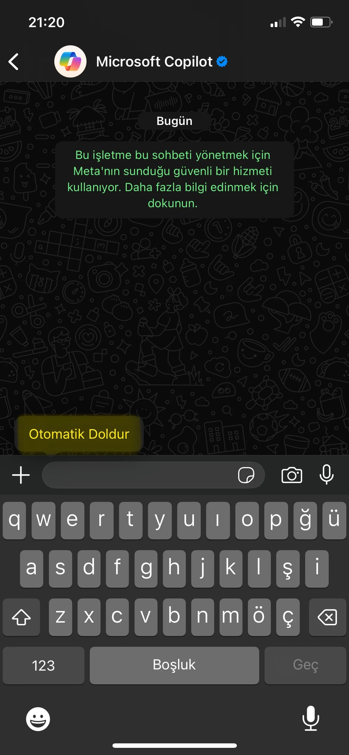 WhatsApp'ta metinleri kamera ile kopyalama