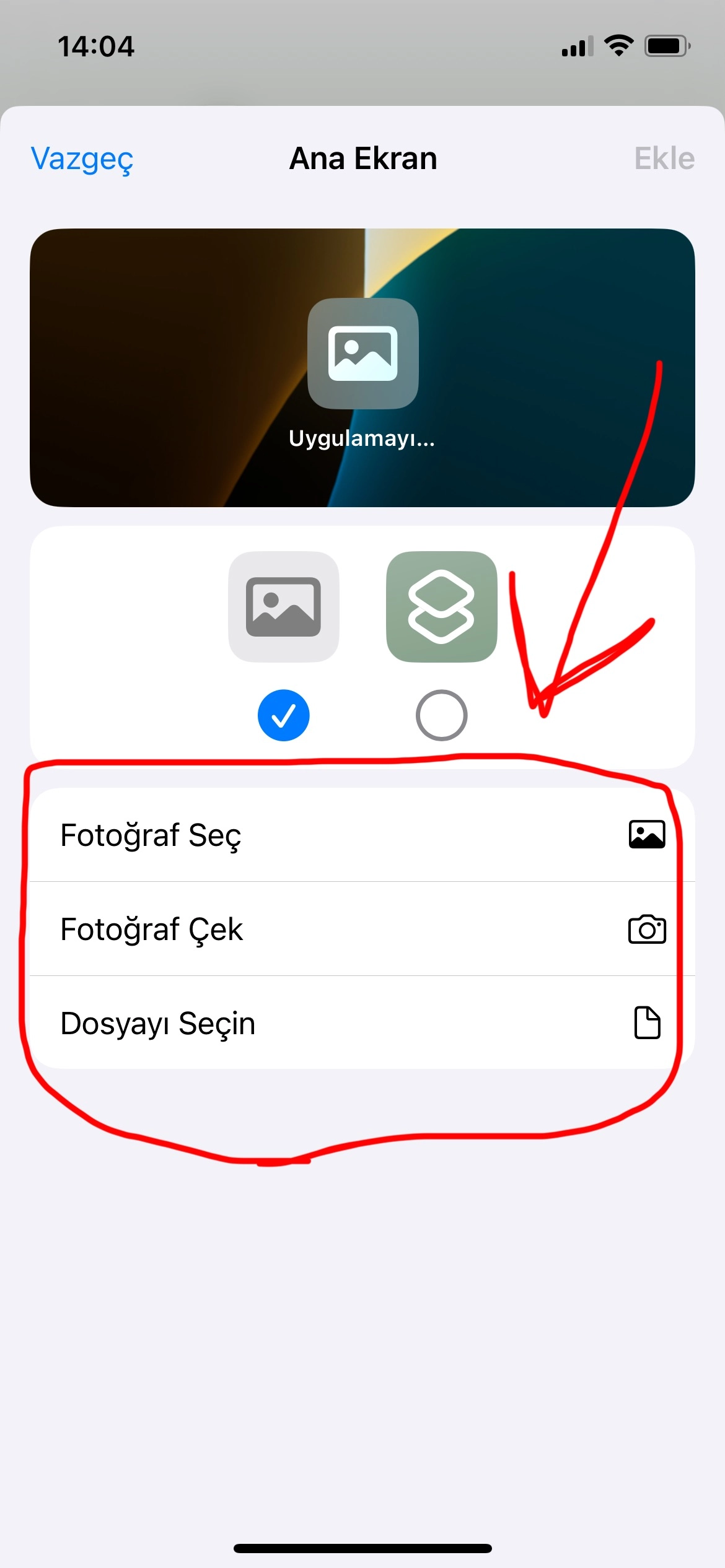 iPhone'da uygulama resimlerini futbol takımına göre ayarlama