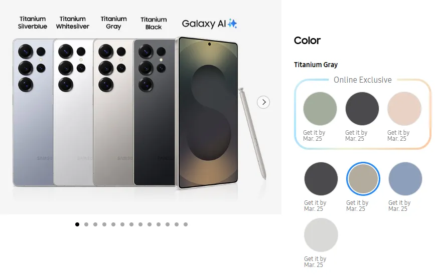 Samsung Galaxy S25 Ultra'ya yeni bir renk seçeneği geliyor mu?