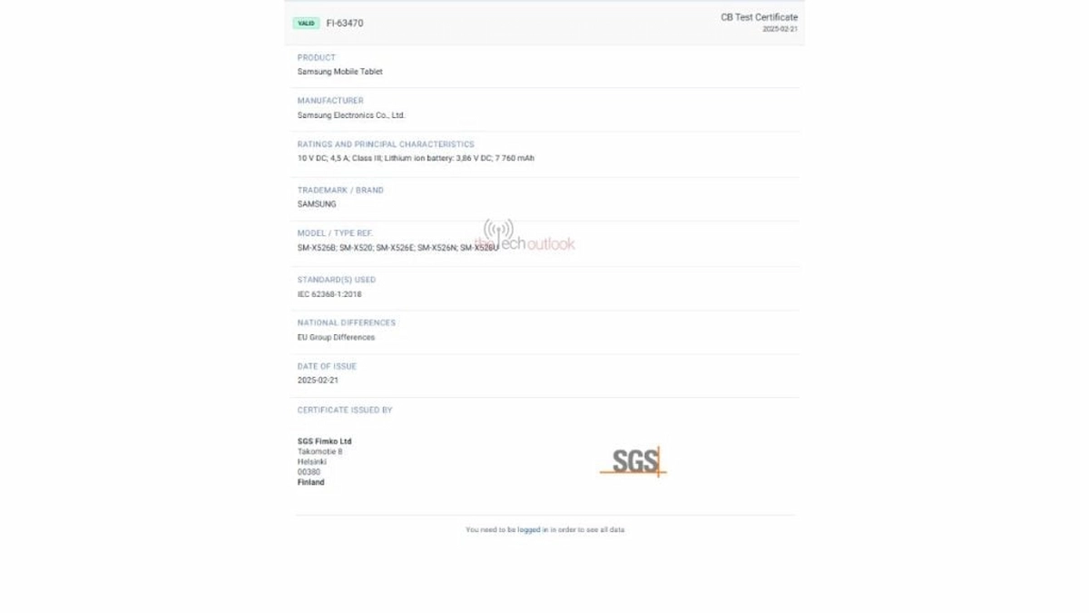 Samsung Galaxy Tab S10 FE Sertifika aldı!